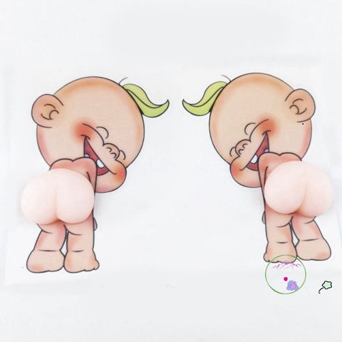 Decal 3D Hình Mông Đào Dễ Thương - Phụ Kiện Mũ Bảo Hiểm, Xe, Điện Thoại, Chống Va Đập, Chất Liệu Silicon Bền Bỉ