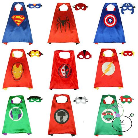 Áo Choàng Hóa Trang Marvel Cho Bé - Spider-Man & Elsa Kèm Mặt Nạ, Phù Hợp Halloween, Chất Cotton An Toàn, Độ Tuổi 2-8