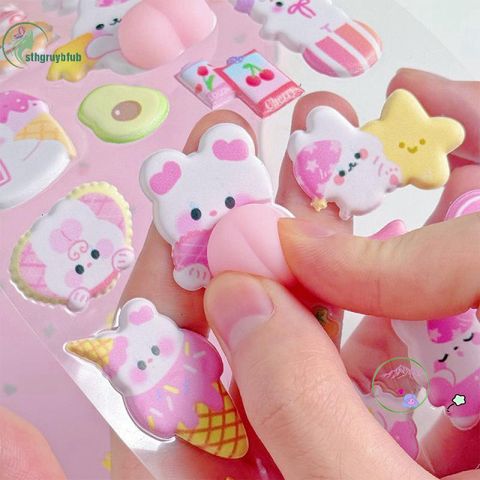 Miếng Dán 3D Kawaii Ngộ Nghĩnh - Trang Trí Điện Thoại Cho Trẻ Em, Chất Liệu An Toàn, Quà Tặng Sáng Tạo, Thiết Kế Hoạt Hình Ấn Tượng