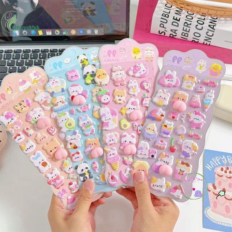 Miếng Dán 3D Kawaii Ngộ Nghĩnh - Trang Trí Điện Thoại Cho Trẻ Em, Chất Liệu An Toàn, Quà Tặng Sáng Tạo, Thiết Kế Hoạt Hình Ấn Tượng