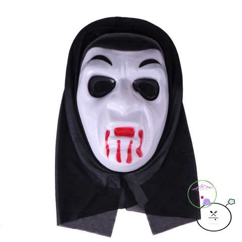 Bộ trang phục Halloween Vô Diện - Áo choàng đen và mặt nạ trắng cho cosplay, lễ hội, sự kiện, mọi lứa tuổi