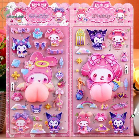 Miếng Dán Hoạt Hình Kawaii 3D Ngộ Nghĩnh - Trang Trí Điện Thoại Vui Vẻ Cho Trẻ Em, Quà Tặng Độc Đáo và Sáng Tạo