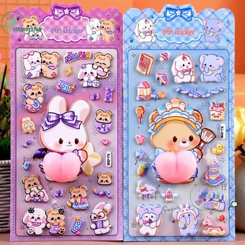Miếng Dán Hoạt Hình Kawaii 3D Ngộ Nghĩnh - Trang Trí Điện Thoại Vui Vẻ Cho Trẻ Em, Quà Tặng Độc Đáo và Sáng Tạo