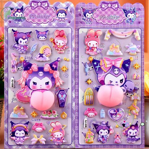 Miếng Dán Hoạt Hình Kawaii 3D Ngộ Nghĩnh - Trang Trí Điện Thoại Vui Vẻ Cho Trẻ Em, Quà Tặng Độc Đáo và Sáng Tạo