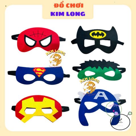 Khẩu Trang Siêu Nhân Độc Đáo - Mặt Nạ Halloween Hóa Trang Iron Man, Captain America, Hulk, Spider-Man, Batman, Superman