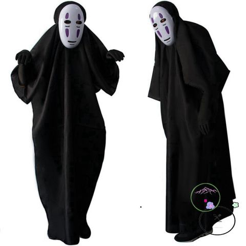 Bộ Đồ Hóa Trang Vô Diện Cho Trẻ Em và Người Lớn - Áo Choàng Đen và Mặt Nạ Cosplay Huyền Bí