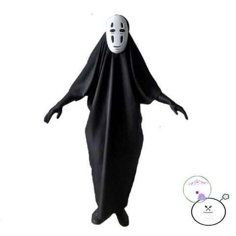 Bộ Đồ Hóa Trang Vô Diện Cho Trẻ Em và Người Lớn - Áo Choàng Đen và Mặt Nạ Cosplay Huyền Bí