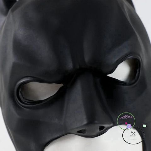 Mũ Cao Su Người Dơi Đen Cosplay - Phụ Kiện Hóa Trang Bền Bỉ Cho Halloween, Đạo Cụ Chất Lượng Cao, Unisex