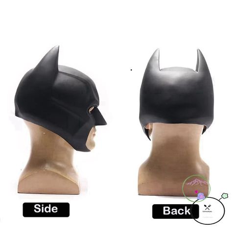 Mũ Cao Su Người Dơi Đen Cosplay - Phụ Kiện Hóa Trang Bền Bỉ Cho Halloween, Đạo Cụ Chất Lượng Cao, Unisex