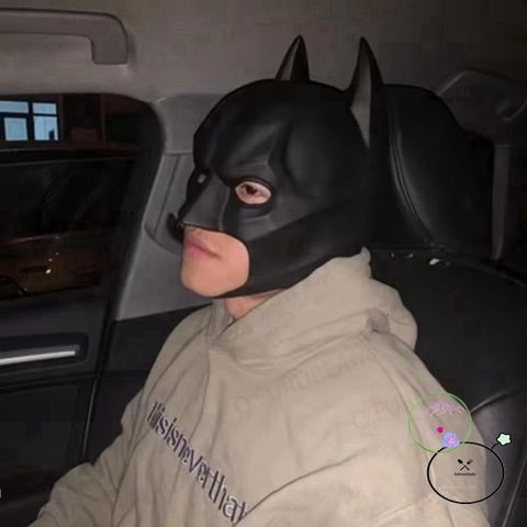 Mũ Cao Su Người Dơi Đen Cosplay - Phụ Kiện Hóa Trang Bền Bỉ Cho Halloween, Đạo Cụ Chất Lượng Cao, Unisex