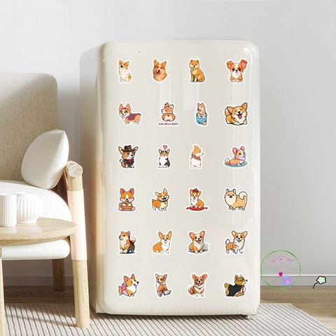 Bộ Sticker Chó Corgi Mông Bự Cute Chống Nước - Hình Dán Đa Dạng 5/20/40/100 Cái Cho Laptop, Mũ Bảo Hiểm, Vali