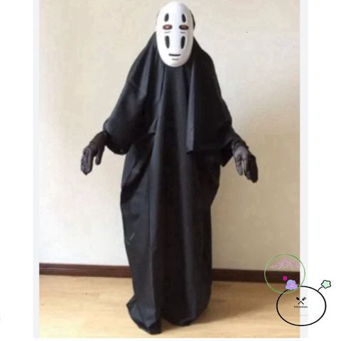 Bộ Trang Phục Vô Diện Ghibli Nhật Bản - Hóa Trang Halloween với Mặt Nạ và Găng Tay cho Fan Anime và Chụp Ảnh Nghệ Thuật