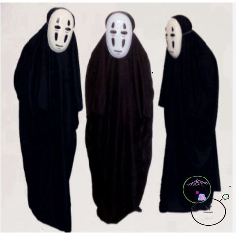Bộ Trang Phục Vô Diện Ghibli Nhật Bản - Hóa Trang Halloween với Mặt Nạ và Găng Tay cho Fan Anime và Chụp Ảnh Nghệ Thuật