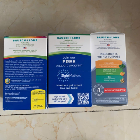 Thực Phẩm Bảo Vệ Sức Khỏe Mắt PreserVision AREDS 2 - Lutein, Zeaxanthin, Vitamin, 120 Viên Hỗ Trợ Thị Lực và Bảo Vệ Mắt