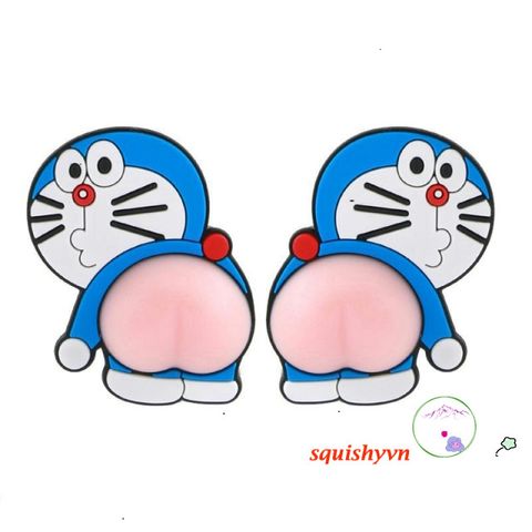 Miếng Dán Mông Silicon Đào Dễ Thương - Thú Bóp Giảm Stress Trang Trí Điện Thoại và Ô Tô, Chất Liệu Bền Bỉ, Chống Xước