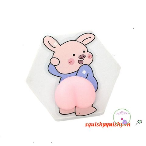Miếng Dán Mông Silicon Đào Dễ Thương - Thú Bóp Giảm Stress Trang Trí Điện Thoại và Ô Tô, Chất Liệu Bền Bỉ, Chống Xước