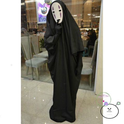 Bộ Đồ Hóa Trang Kaonashi Ma Vô Diện - Bộ Áo Choàng & Mặt Nạ Anime Hayao Miyazaki Cho Trẻ Em & Người Lớn, Đồ Cosplay Thời Thượng
