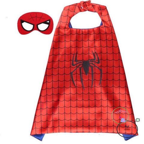 Áo Choàng Siêu Nhân Kèm Mặt Nạ Cho Bé - Quà Tặng Lễ Hội, Sinh Nhật, Halloween - Chất Liệu Phi Bóng 70x70cm