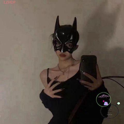 Mặt Nạ Người Dơi Cosplay - Phụ Kiện Halloween Unisex, Đạo Cụ Tiệc Tùng và Ảnh Kỷ Niệm Vui Nhộn, Kích Thước 22x15cm và 27x17cm