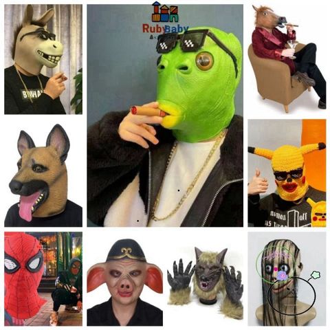 Mặt Nạ Cá Xanh Halloween - Mặt Nạ Cosplay Kinh Dị Silicone Thú Vị cho Trẻ Em và Người Lớn - Phụ Kiện Hóa Trang Độc Đáo