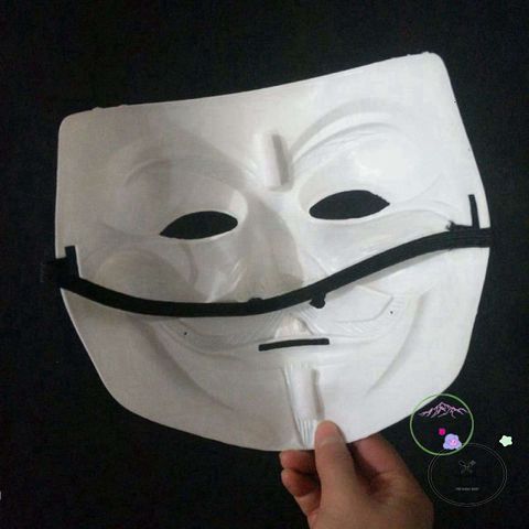 Mặt Nạ Hacker Anonymous - Phụ Kiện Halloween Cosplay Chất Liệu Nhựa Đẹp, Ấn Tượng Cho Bữa Tiệc Hóa Trang