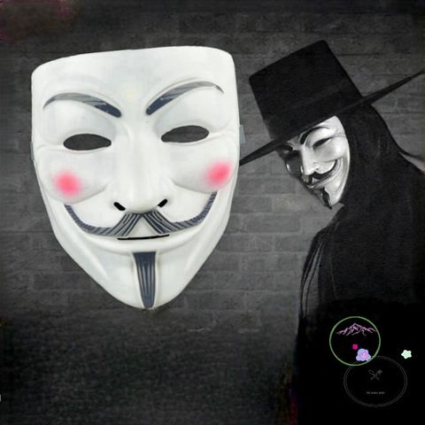 Mặt Nạ Hacker Anonymous - Phụ Kiện Halloween Cosplay Chất Liệu Nhựa Đẹp, Ấn Tượng Cho Bữa Tiệc Hóa Trang