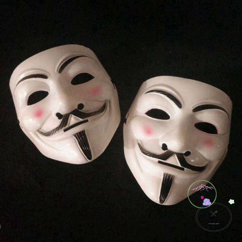 Mặt Nạ Hacker Anonymous - Phụ Kiện Halloween Cosplay Chất Liệu Nhựa Đẹp, Ấn Tượng Cho Bữa Tiệc Hóa Trang