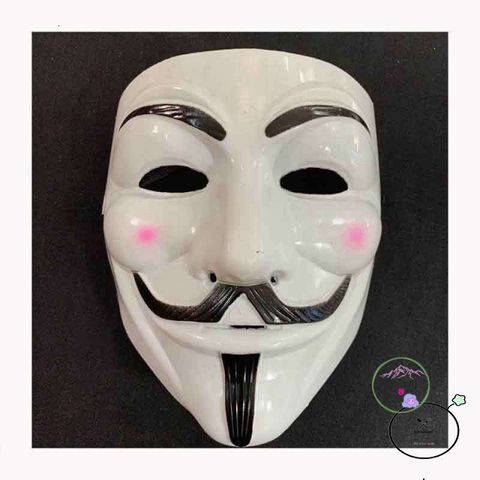 Mặt Nạ Hacker Anonymous - Phụ Kiện Halloween Cosplay Chất Liệu Nhựa Đẹp, Ấn Tượng Cho Bữa Tiệc Hóa Trang