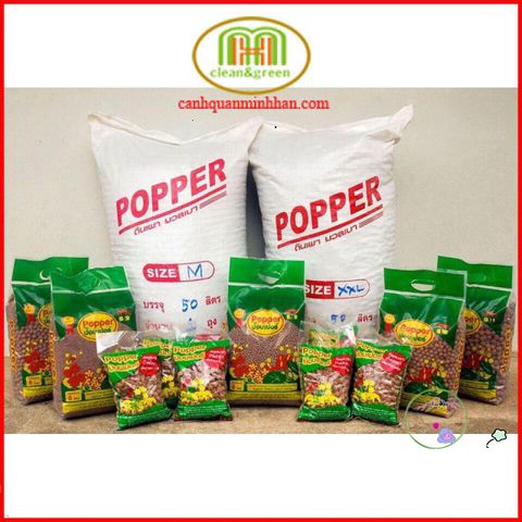 Viên Đất Nung Thái Popper 1L - Sỏi Nhẹ Chuyên Dụng Trồng Xương Rồng, Lan, Cây Sứ và Cây Cảnh Khác