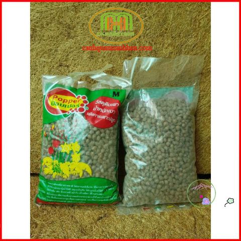 Viên Đất Nung Thái Popper 1L - Sỏi Nhẹ Chuyên Dụng Trồng Xương Rồng, Lan, Cây Sứ và Cây Cảnh Khác