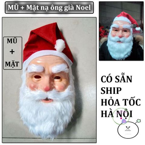 Bộ Đạo Cụ Halloween & Giáng Sinh - Mũ Ông Già Noel và Mặt Nạ Halloween Rực Rỡ - Phụ Kiện Tiệc Lễ Hội Số 313644