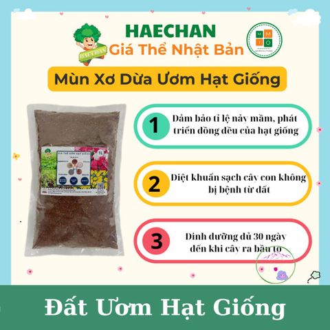 Giá Thể Xơ Dừa Ơm Hạt Giống Chuẩn Nhật Bản Haechan - Phát Triển Nhanh Cây Trồng, An Toàn Cho Nông Sản Sạch