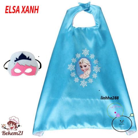 Bộ Trang Phục Công Chúa Elsa & Anna Kèm Mặt Nạ - Thời Trang Halloween Cho Bé 2-8 Tuổi, Chất Liệu Cotton An Toàn