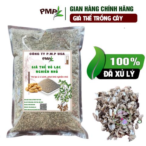 Vỏ Lạc Nghiền Hữu Cơ BIO PMP - Giá Thể Trồng Cây, Giữ Ẩm, Tăng Mùn, Phù Hợp Trồng Hoa Cảnh và Rau Sạch