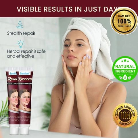 Kem Bôi Mũi Đỏ Rosacca - Giải Pháp Thảo Mộc 100% Cho Da Nhạy Cảm, Dị Ứng, Viêm Da Mặt, Hỗ Trợ Làm Dịu, Phục Hồi Da Tổn Thương