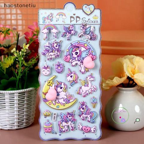 Hình Dán 3D Mềm Mại Hình Thỏ, Gấu, Chó Dễ Thương - Phụ Kiện Trang Trí Sổ, Cốc, Laptop Chất Lượng Cao