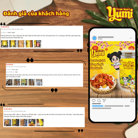 Khô Gà Sốt Bơ Tỏi Yumi - Đồ Ăn Vặt Ngon Béo Nhẹ 200g, Thơm Ngậy An Toàn Vệ Sinh, Gà Xé Sợi Việt Nam