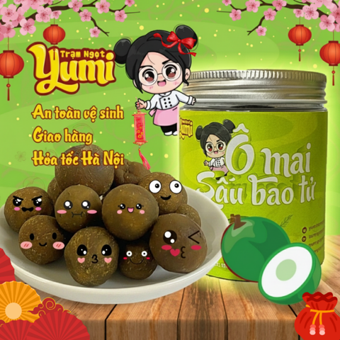 Ô Mai Sấu Bao Tử Yumi - Mứt Chua Ngọt 150g, Snack Thực Phẩm Việt Nam, Đặc Sản Dưỡng Họng, Ăn Ngay Thơm Ngon
