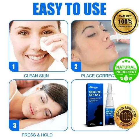 Chai Xịt Thảo Mộc 100% Giảm Ngáy Ngủ, Nghẹt Mũi, Viêm Mũi - Hỗ Trợ Giấc Ngủ Sâu và Khó Thở, Giải Pháp Tiện Lợi cho Mọi Lứa Tuổi