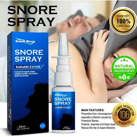Chai Xịt Thảo Mộc 100% Giảm Ngáy Ngủ, Nghẹt Mũi, Viêm Mũi - Hỗ Trợ Giấc Ngủ Sâu và Khó Thở, Giải Pháp Tiện Lợi cho Mọi Lứa Tuổi