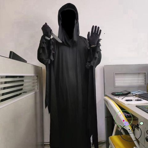 Bộ trang phục Thần Chết Bí Ẩn Halloween - Áo, Mũ, Thắt Lưng và Găng Tay Cosplay cho Người Lớn và Trẻ Em
