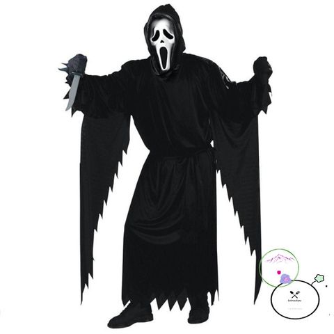 Bộ trang phục Thần Chết Bí Ẩn Halloween - Áo, Mũ, Thắt Lưng và Găng Tay Cosplay cho Người Lớn và Trẻ Em