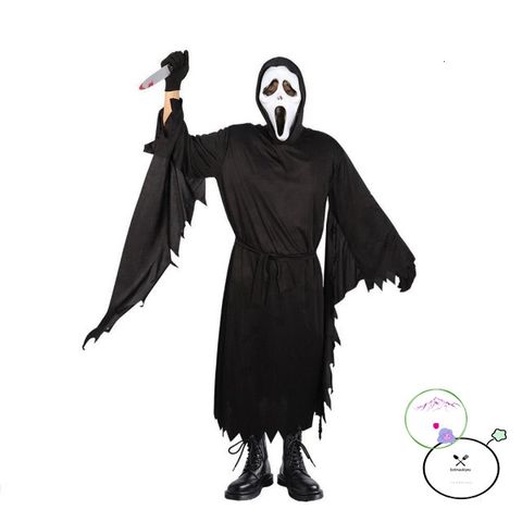 Bộ trang phục Thần Chết Bí Ẩn Halloween - Áo, Mũ, Thắt Lưng và Găng Tay Cosplay cho Người Lớn và Trẻ Em
