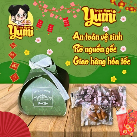 Hộp Quà Cảm Ơn Thắt Nơ Yumi - Quà Cưới Sang Trọng Gập Sẵn Đựng Kẹo, Quà Tặng Tri Ân Độc Đáo