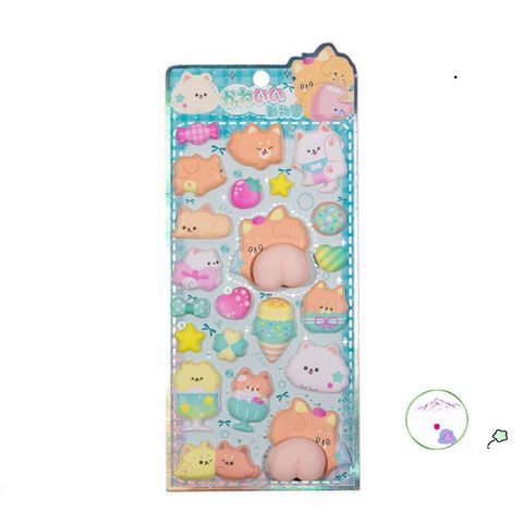 Hình Dán 3D Hoạt Hình Mông Nhỏ Đáng Yêu - Trang Trí Điện Thoại Handmade Sáng Tạo Dành Cho Trẻ Em, DIY Thú Vị