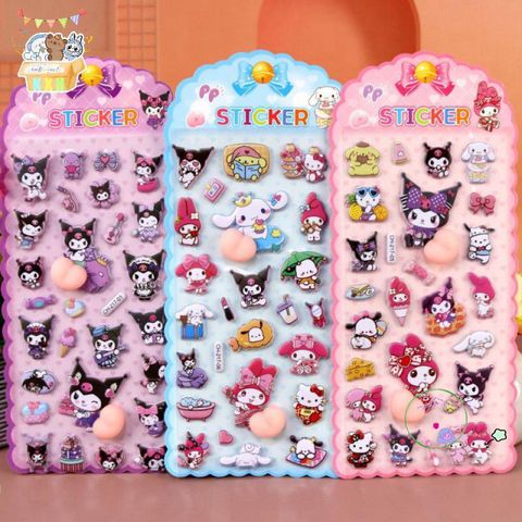 Miếng Dán 3D Hello Kitty Dễ Thương - Quà Tặng Trang Trí Laptop & Sổ Lưu Niệm, Giảm Căng Thẳng, Chất Liệu Cao Cấp