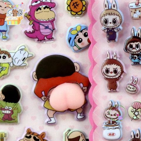 Miếng Dán 3D Hello Kitty Dễ Thương - Quà Tặng Trang Trí Laptop & Sổ Lưu Niệm, Giảm Căng Thẳng, Chất Liệu Cao Cấp