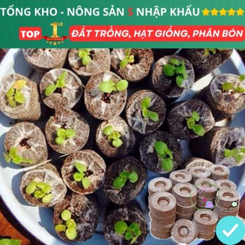 Viên Nén Xơ Dừa Mini 50 Viên - Giải Pháp Hoàn Hảo Ươm Hạt Giống, Cây Non Nhanh Phát Triển và Bảo Vệ Môi Trường