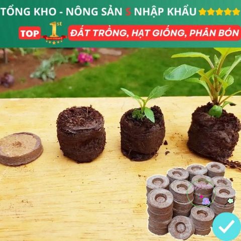 Viên Nén Xơ Dừa Mini 50 Viên - Giải Pháp Hoàn Hảo Ươm Hạt Giống, Cây Non Nhanh Phát Triển và Bảo Vệ Môi Trường