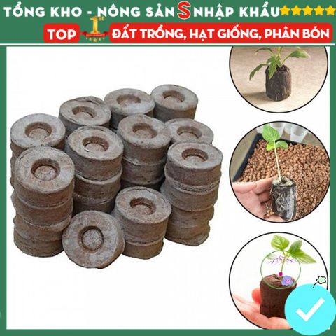 Viên Nén Xơ Dừa ươm Hạt Giống - Dinh Dưỡng Tối Ưu Cho Tất Cả Các Loại Cây, Kích Thích Nảy Mầm 100% Từ Thiên Nhiên